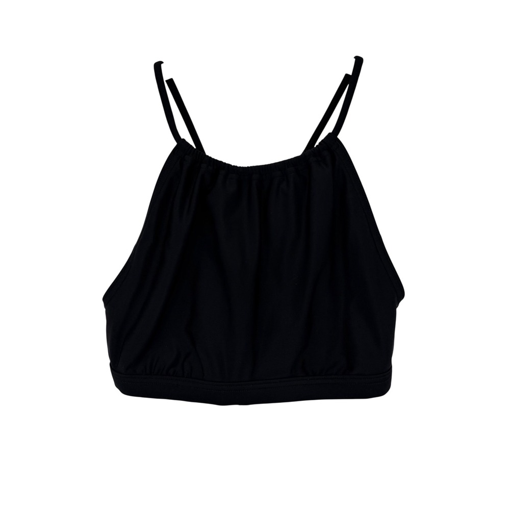 Prana Bikini Top‎ Women XS Black Lahari Halter High Neck Strappy Swim Top